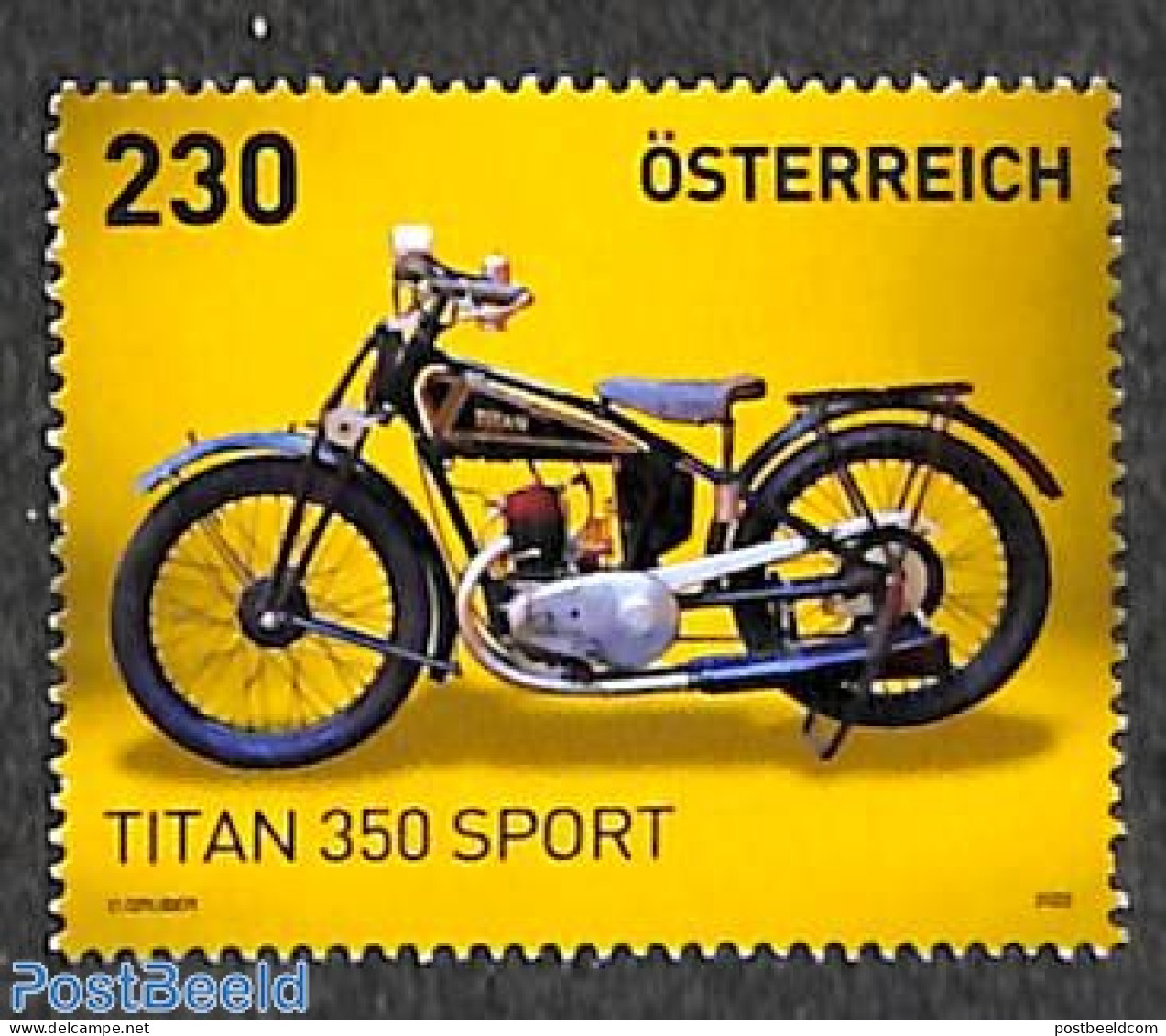 Austria 2022 Motorcycle Titan 350 Sport 1v, Mint NH, Transport - Motorcycles - Ongebruikt