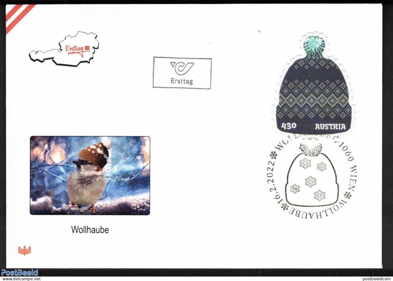 Austria 2022 Wool Winter Cap 1v S-a, Mint NH, Various - Other Material Than Paper - Art - Fashion - Unused Stamps