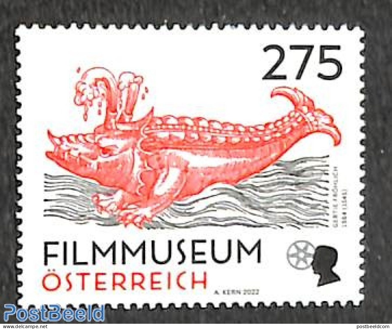 Austria 2022 Film Museum 1v, Mint NH, Nature - Performance Art - Fish - Film - Art - Museums - Ongebruikt