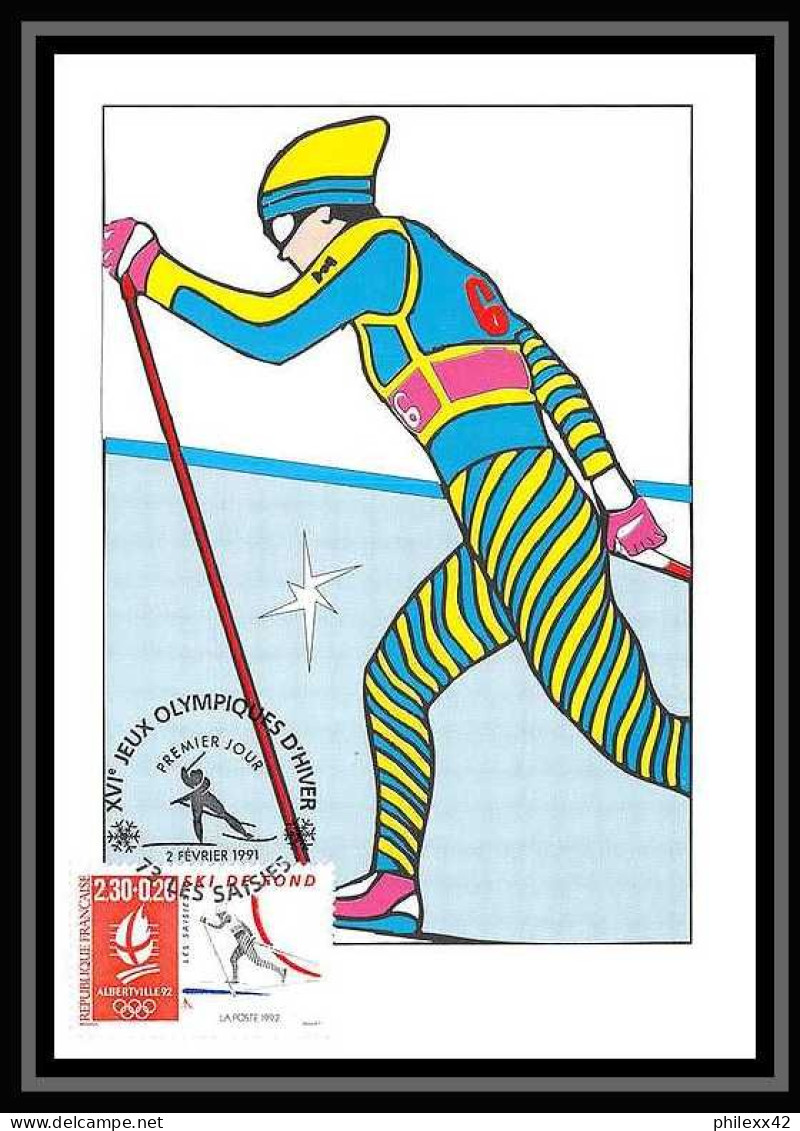 4572b/ Carte Maximum (card) France N°2678 Jeux Olympiques (olympic Games) Albertville 1992 Ski De Fond - 1990-1999