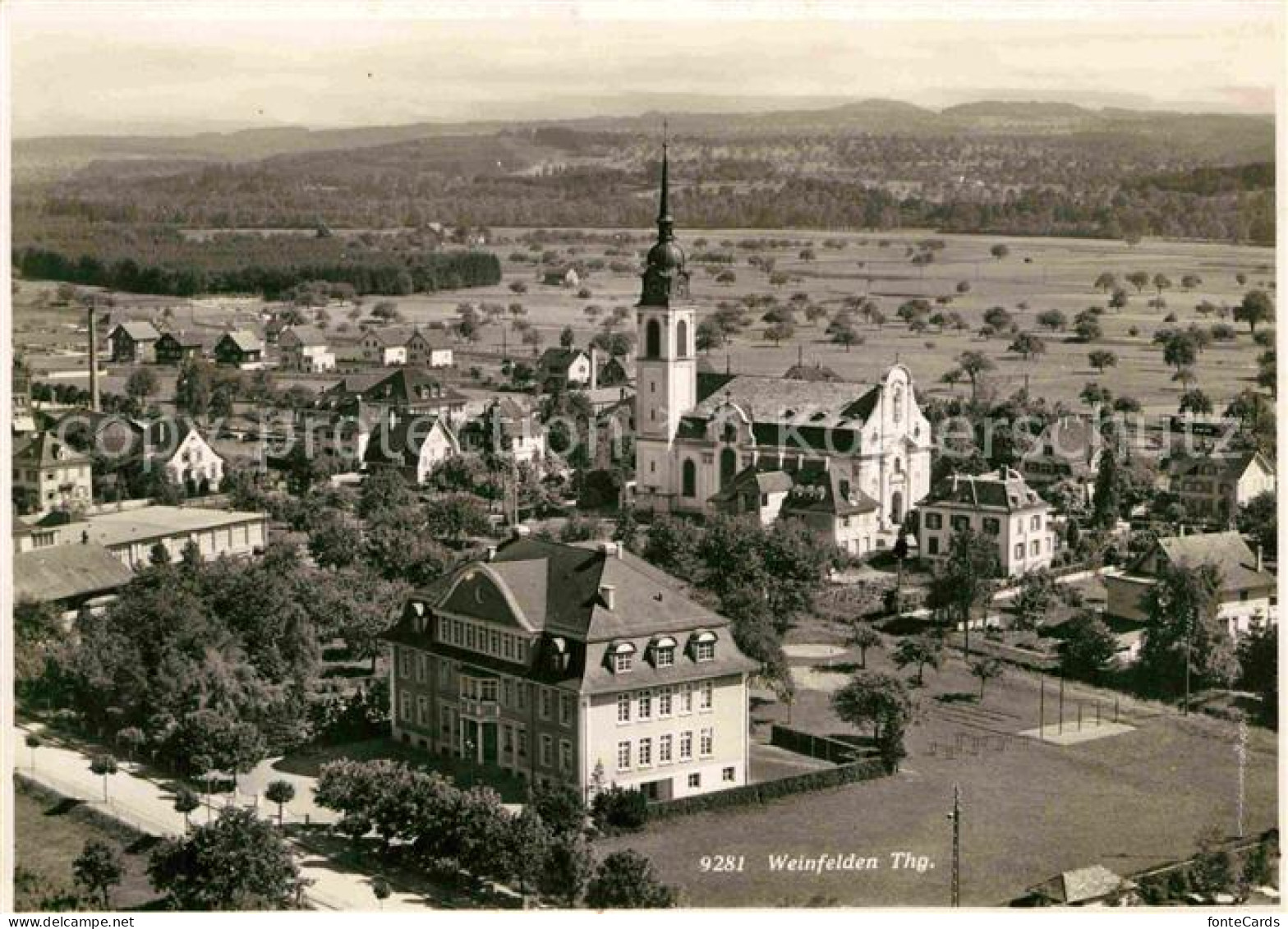 12690947 Weinfelden Fliegeraufnahme Kirchenpartie Weinfelden - Autres & Non Classés