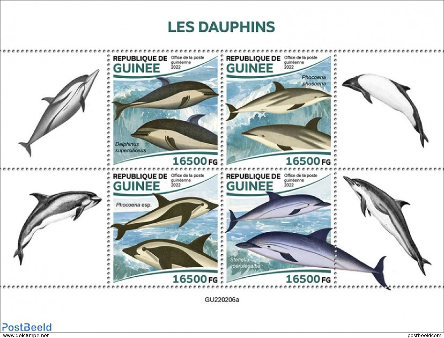 Guinea, Republic 2022 Dolphins, Mint NH, Nature - Sea Mammals - Altri & Non Classificati