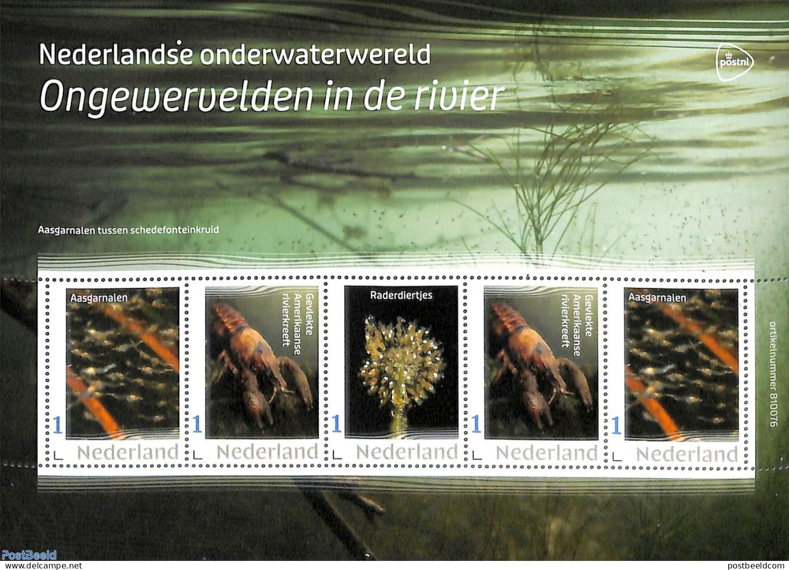 Netherlands - Personal Stamps TNT/PNL 2023 Underwaterworld 5v M/s, Mint NH, Nature - Crabs And Lobsters - Autres & Non Classés