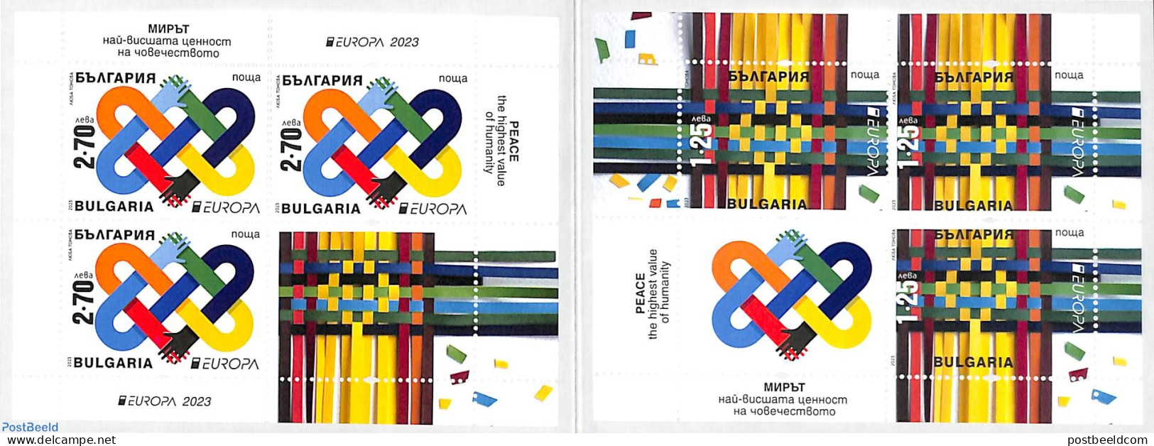 Bulgaria 2023 Europa, Peace Booklet, Mint NH, History - Various - Europa (cept) - Peace - Stamp Booklets - Joint Issues - Nuovi
