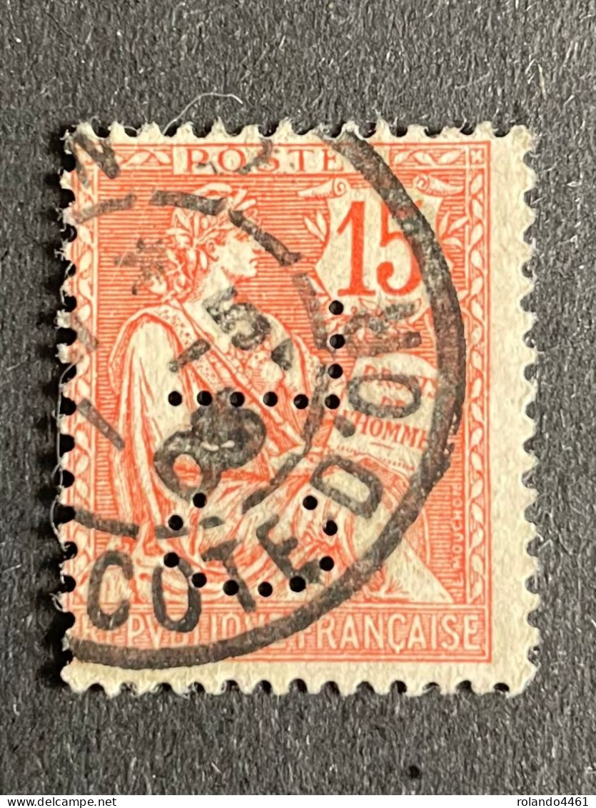 FRANCE C N° 125 Mouchon CL 218 Perforé Perforés Perfins Perfin Superbe - Andere & Zonder Classificatie