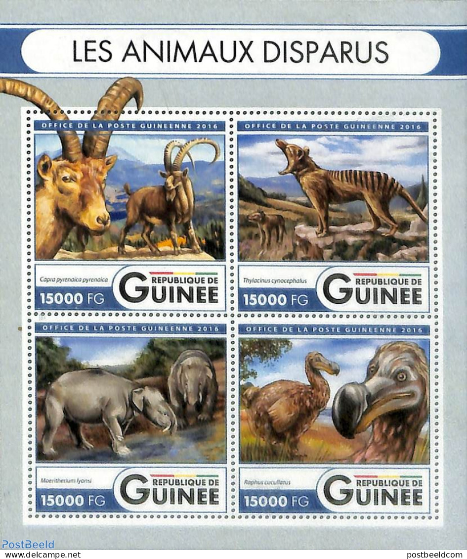 Guinea, Republic 2016 Disappeared Animals 4v M/s, Mint NH, Nature - Animals (others & Mixed) - Autres & Non Classés