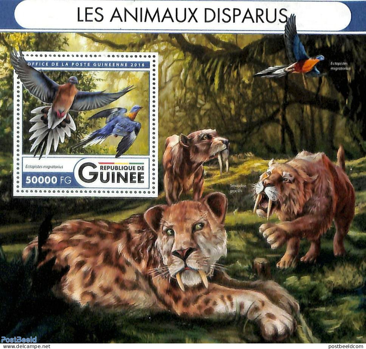Guinea, Republic 2016 Disappeared Animals S/s, Mint NH, Nature - Animals (others & Mixed) - Birds - Altri & Non Classificati
