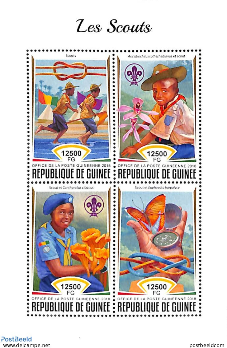 Guinea, Republic 2018 Scouting 4v M/s, Mint NH, Sport - Scouting - Other & Unclassified