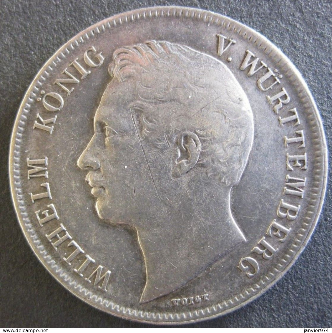 Allemagne. Wurtemberg 1 Gulden 1838 Wilhelm I , En Argent , KM# 574 - Taler En Doppeltaler