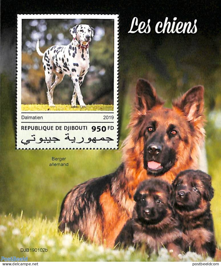 Djibouti 2019 Dogs S/s, Mint NH, Nature - Dogs - Djibouti (1977-...)