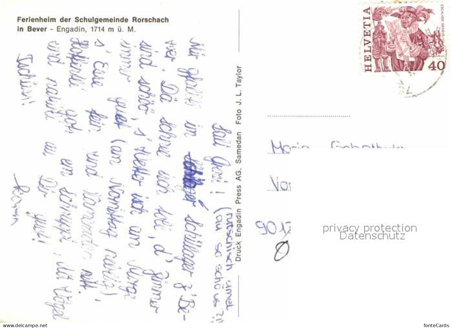 12683339 Bever Maloja Ferienheim Der Schulgemeinschaft Rorschach Bever - Otros & Sin Clasificación