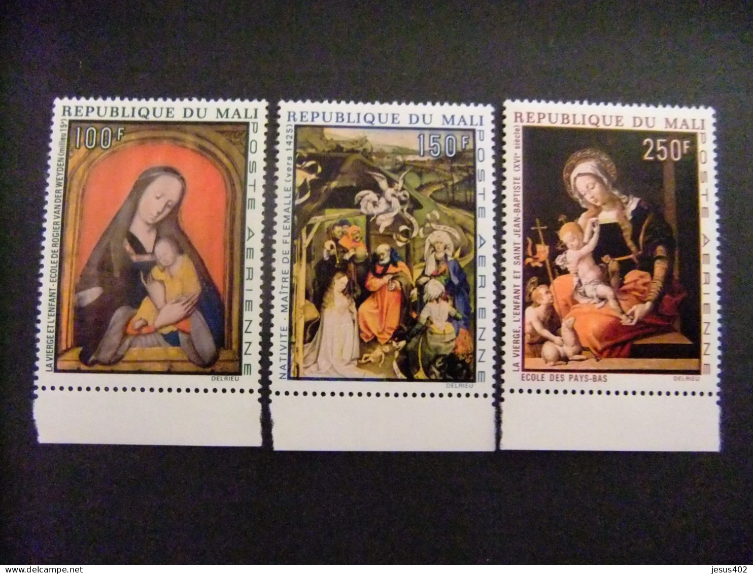 56 MALI REPUBLICA De MALI 1970 / Pinturas De La Escuela Holandesa / YVERT PA 85 / 87 ** MNH - Madonnen