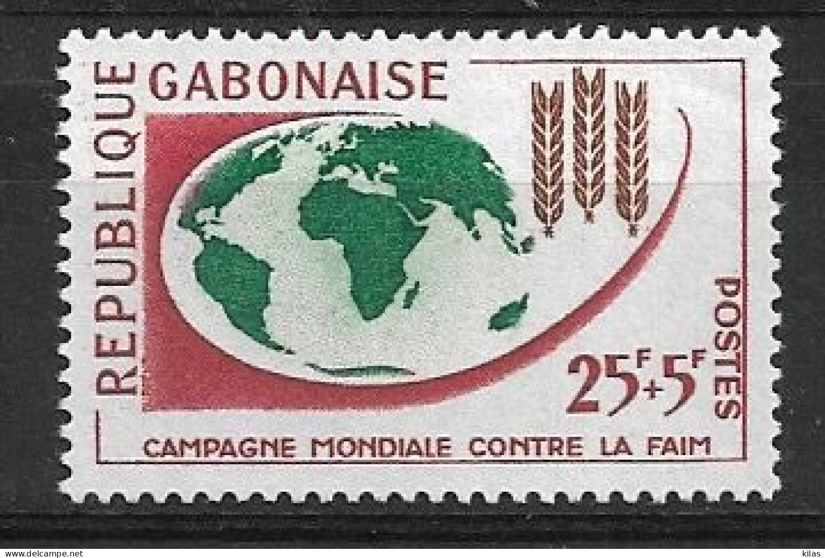 GABON 1963 FREEDOM FROM HUNGER MNH - Food