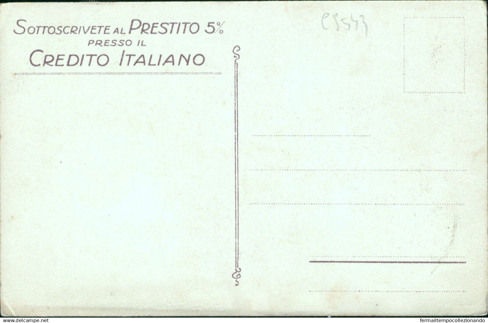 Cs543 Cartolina Prestito Credito Italiano Illustratore Mauzan - Andere & Zonder Classificatie