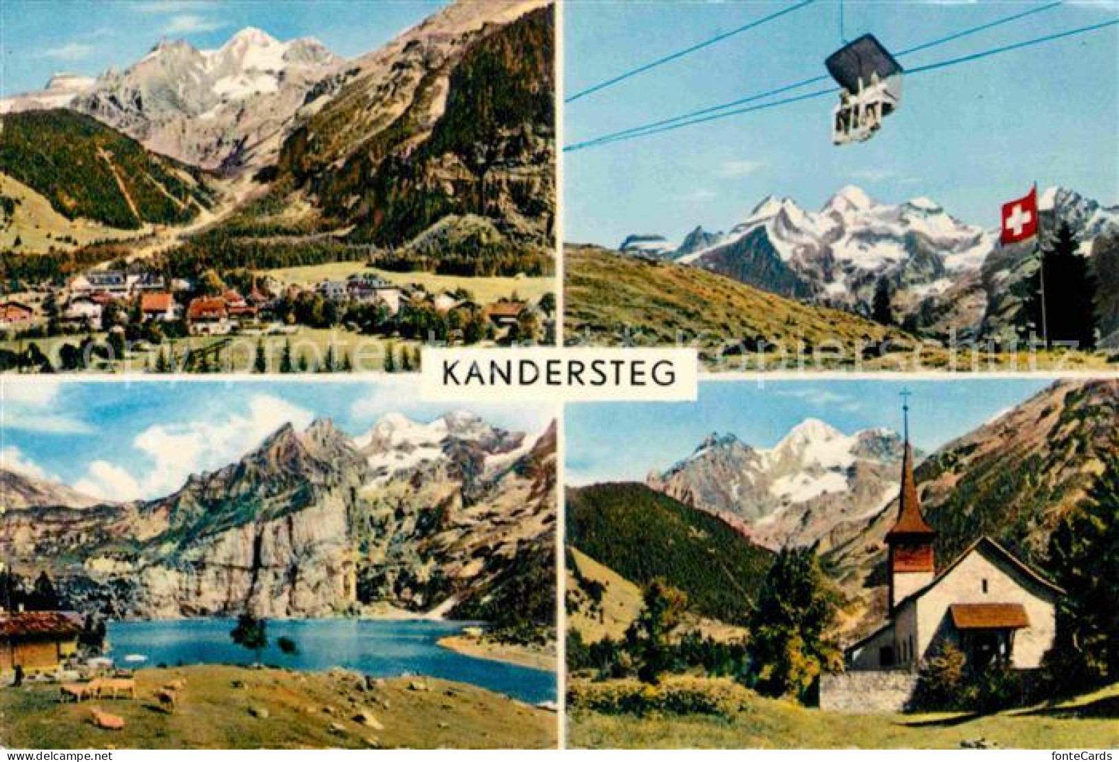 12679519 Kandersteg BE Alpenpanorama Bergsee Bergbahn Kirche Kandersteg - Autres & Non Classés