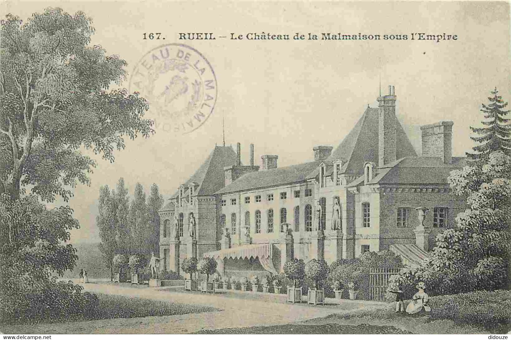 92 - Rueil Malmaison - Le Château Sous L'Empire - Art Dessin - Correspondance - CPA - Voir Scans Recto-Verso - Rueil Malmaison