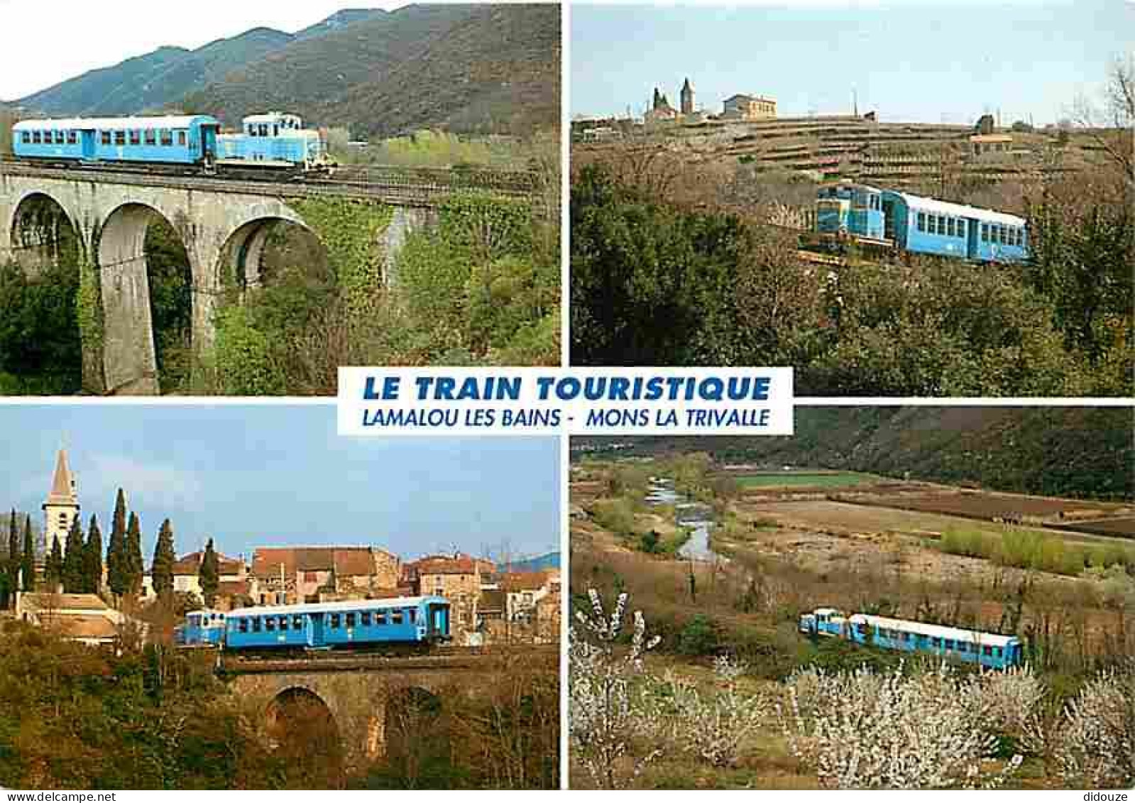 Trains - Le Train Touristique Lamalou Les Bains Mons La Trivalle - Multivues - Carte Neuve - CPM - Voir Scans Recto-Vers - Trains