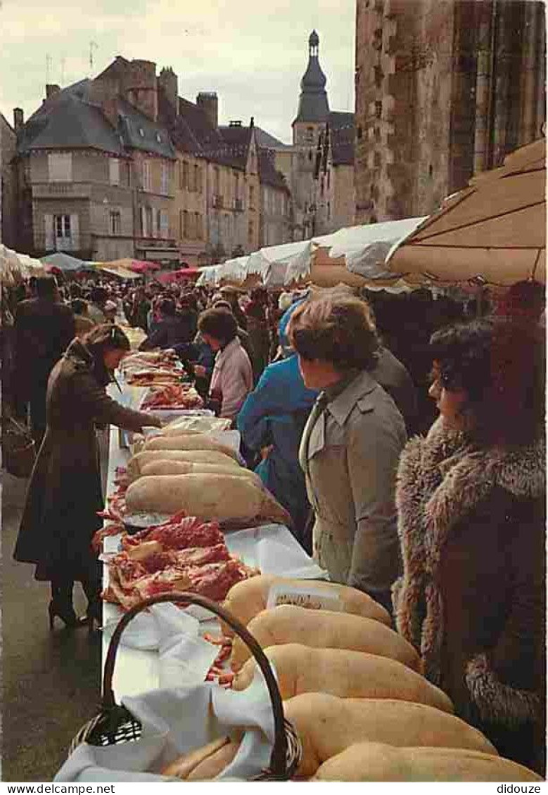 Marchés - Sarlat - Le Fameux Marché Aux Gras Place De La Liberté - CPM - Voir Scans Recto-Verso - Mercados