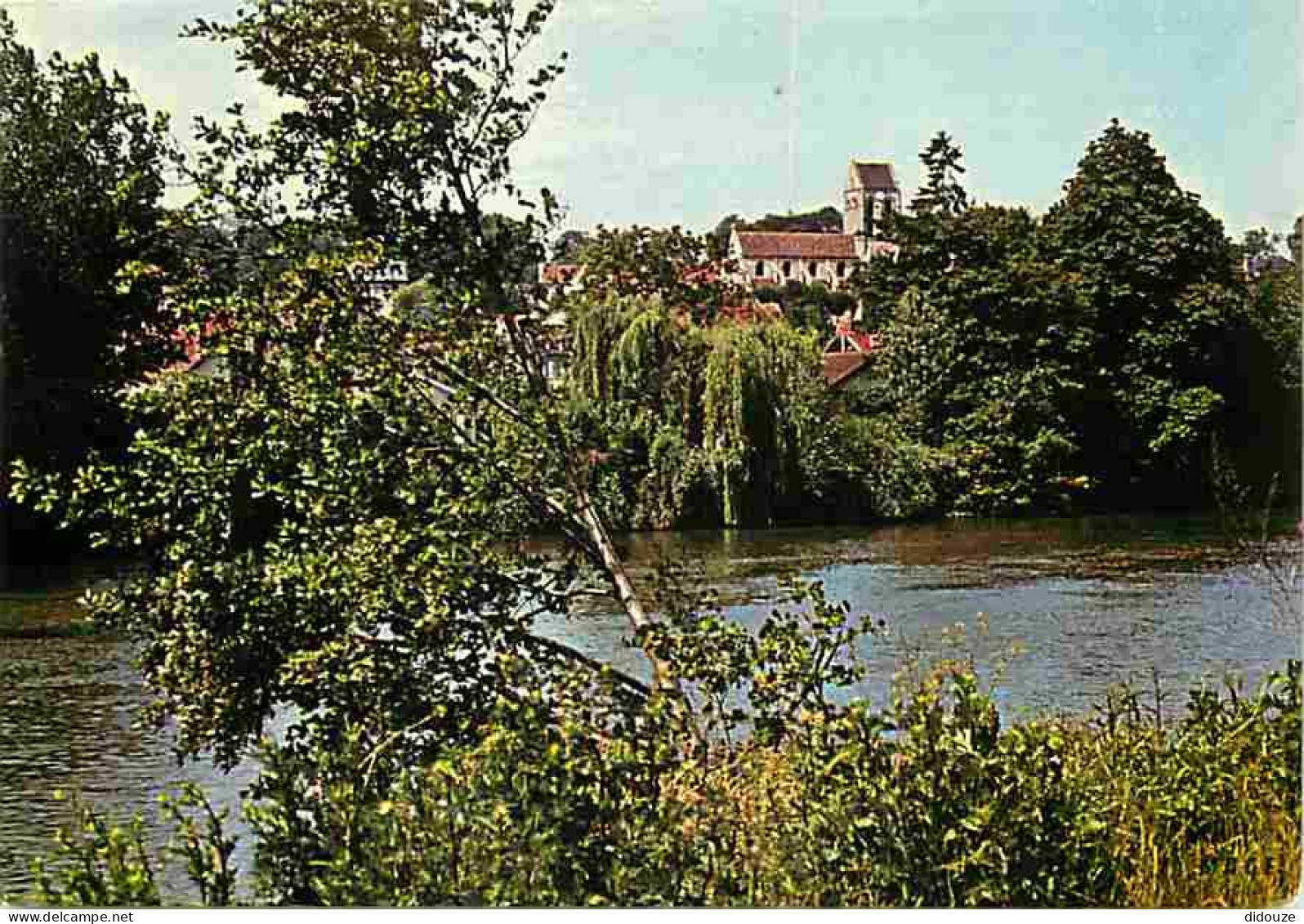 95 - Asnières Sur Oise - Bords De L'Oise - Au Fond L'Eglise - Flamme Postale - CPM - Voir Scans Recto-Verso - Asnières-sur-Oise