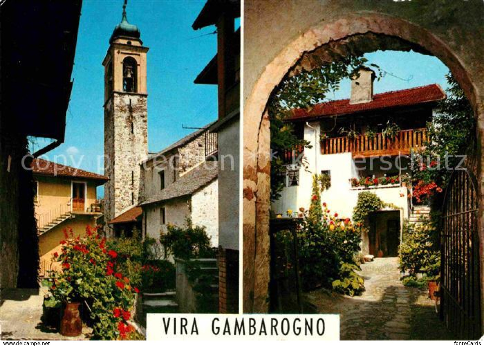 12678457 Vira Gambarogno Ortspartie Mit Kirche Vira Gambarogno - Andere & Zonder Classificatie