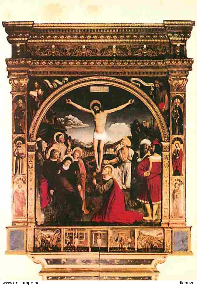 Art - Peinture Religieuse - Nice - Monastère Franciscain De Cimiez - Louis Bréa - La Crucifixion - CPM - Voir Scans Rect - Schilderijen, Gebrandschilderd Glas En Beeldjes