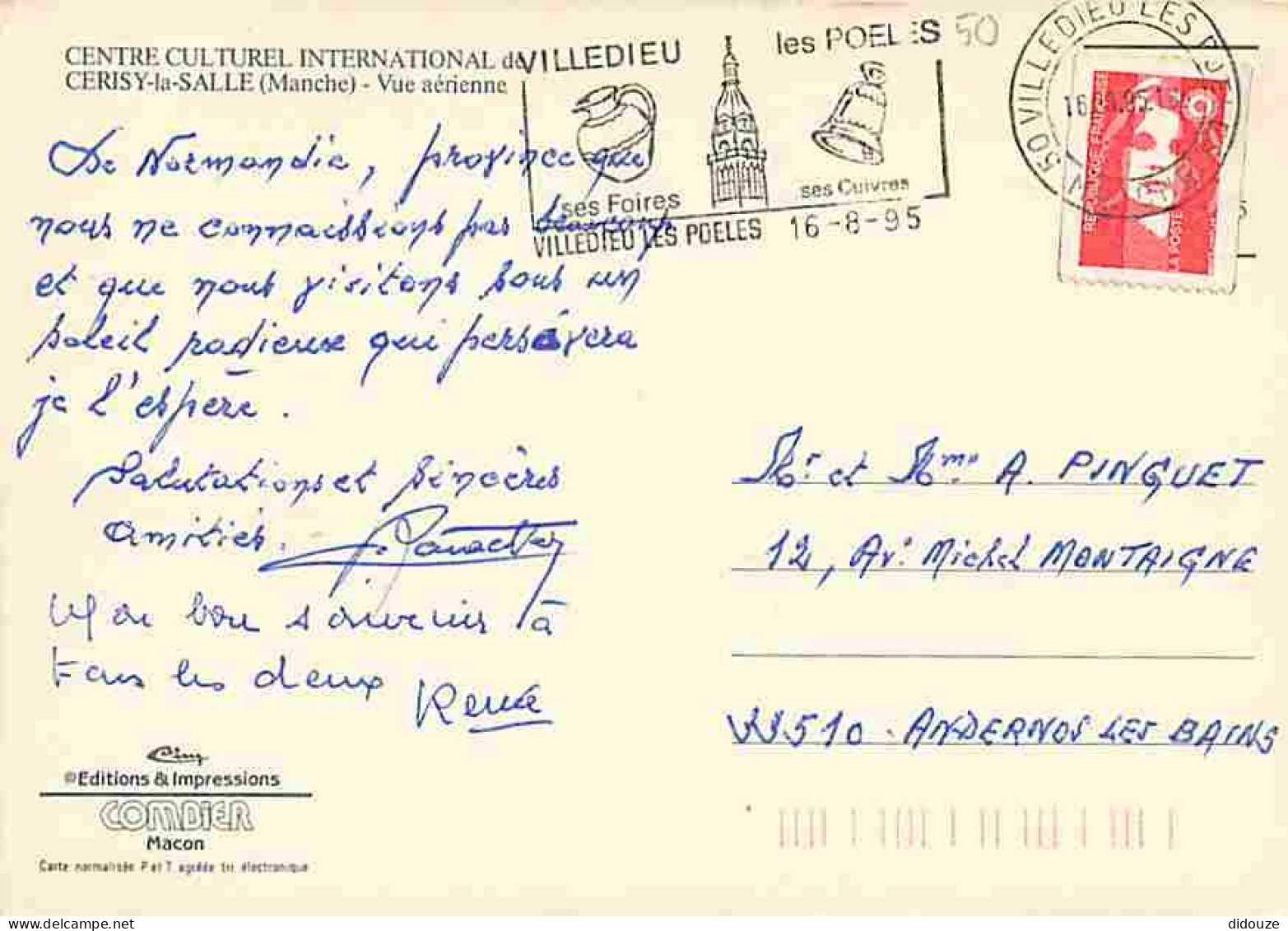 50 - Cerisy La Salle - Centre Culturel International - Vue Aérienne - CPM - Voir Scans Recto-Verso - Autres & Non Classés