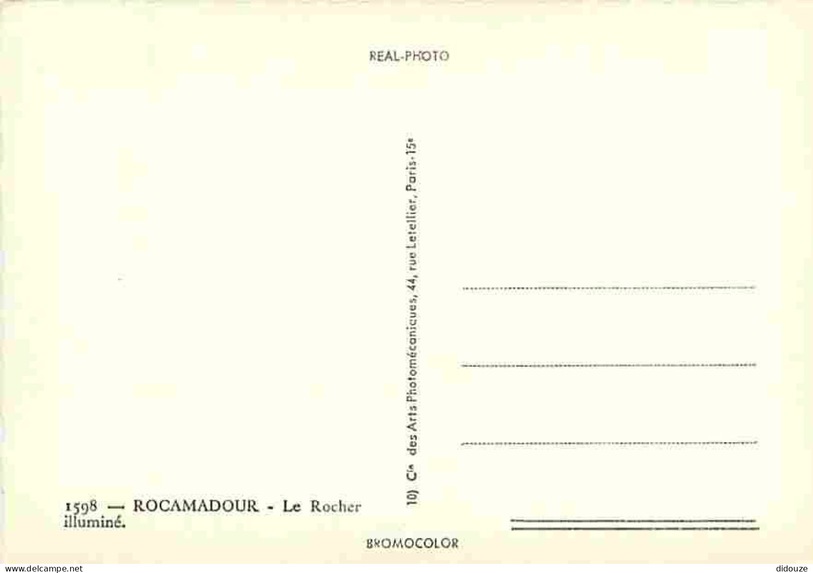 46 - Rocamadour - Le Rocher Illuminé - Nuit - CPM - Voir Scans Recto-Verso - Rocamadour