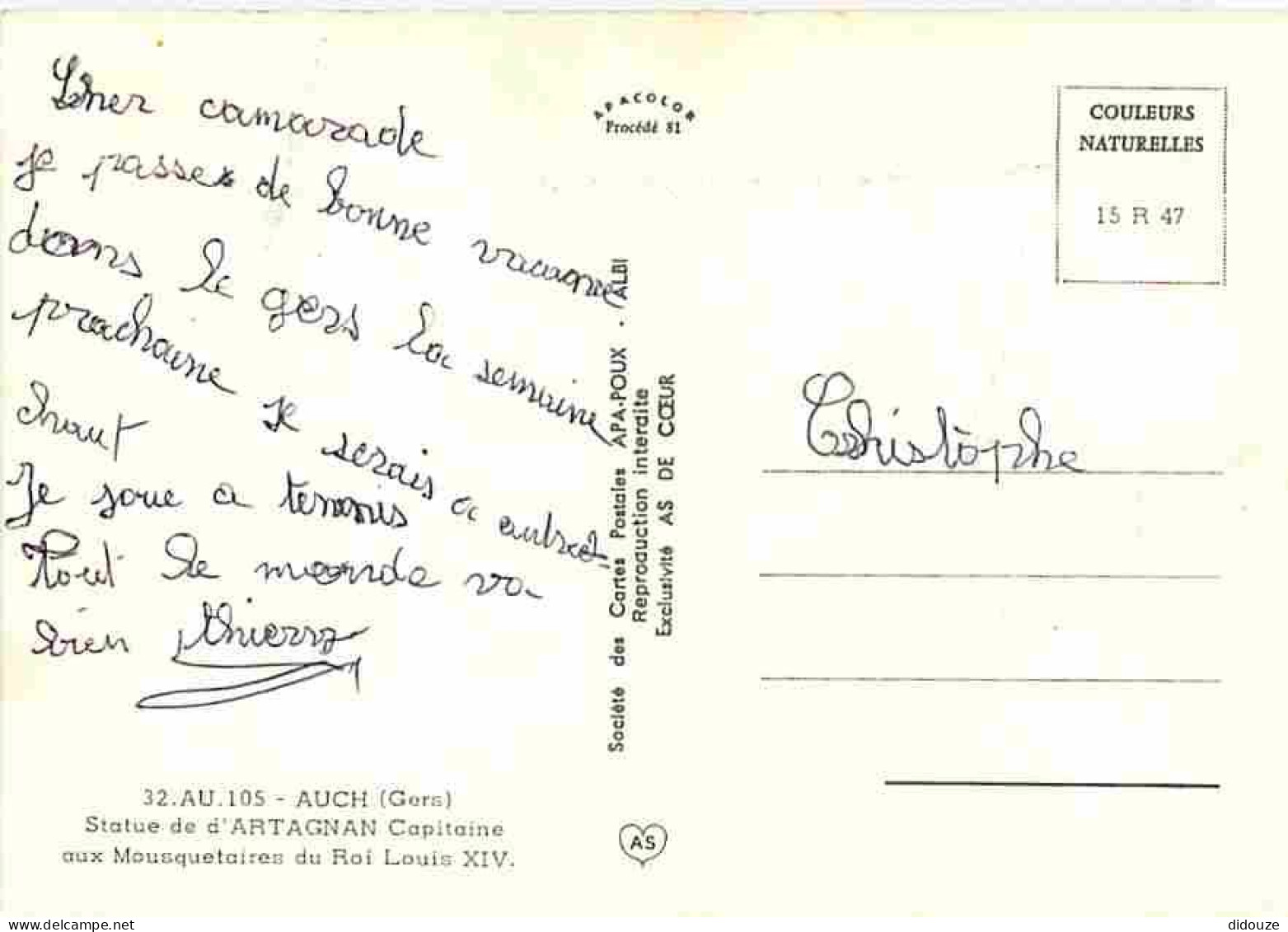 32 - Auch - Statue De D'Artagnan - CPM - Voir Scans Recto-Verso - Auch