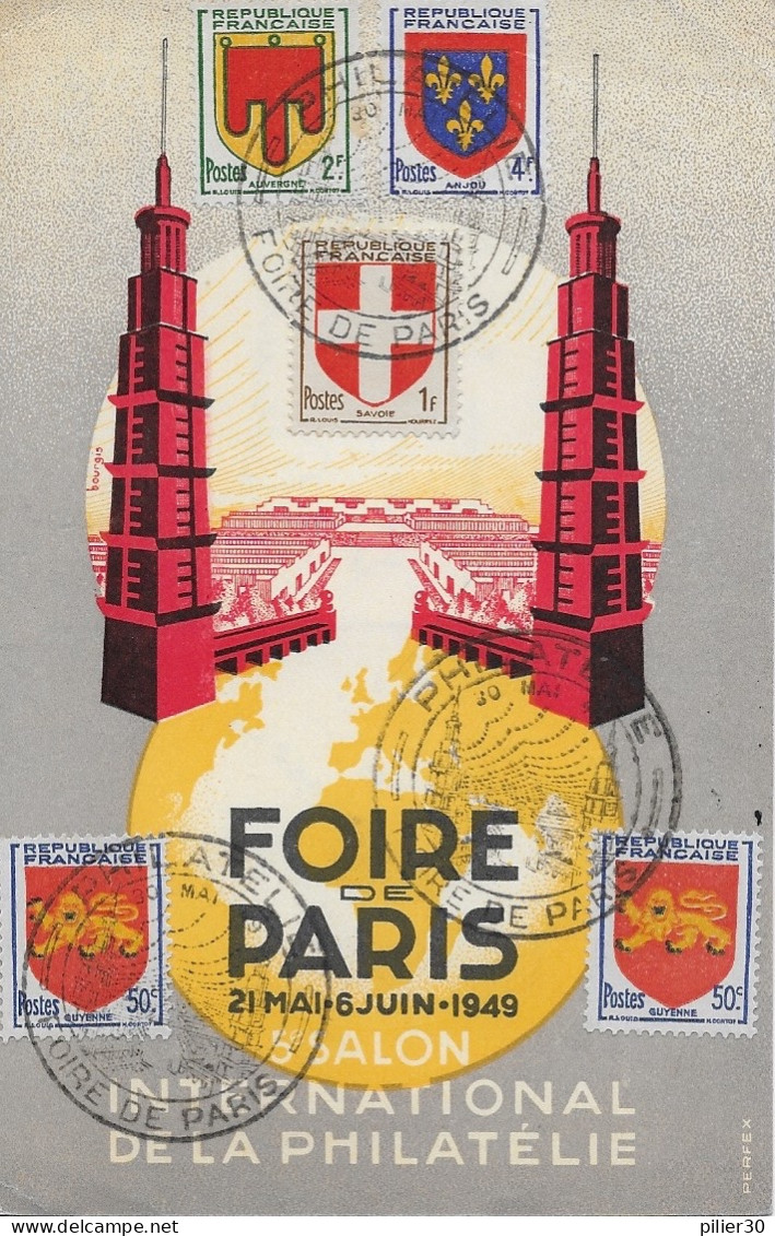 FOIRE DE PARIS 1949 - SALON INTERNATIONAL DE LA PHILATELIE -  Prix Fixe - Expositions