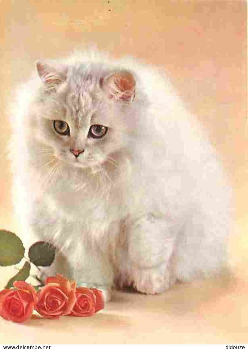 Animaux - Chats - Roses - Fleurs - Carte Neuve - CPM - Voir Scans Recto-Verso - Cats