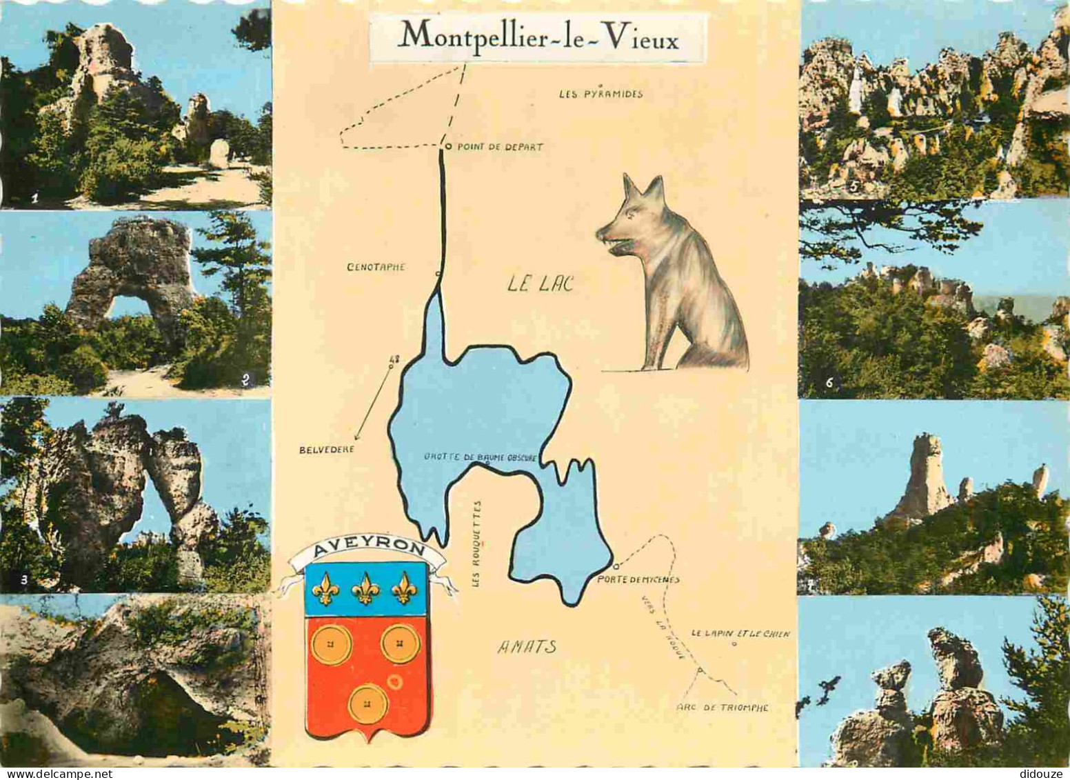 12 - Montpellier Le Vieux - Chaos Dolomitique - Multivues - Carte Géographique - Mention Photographie Véritable - Carte  - Other & Unclassified