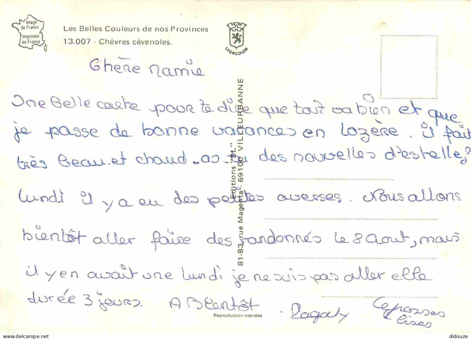 Animaux - Chèvres - Cévennes - Chèvres Cévenoles - CPM - Voir Scans Recto-Verso - Other & Unclassified