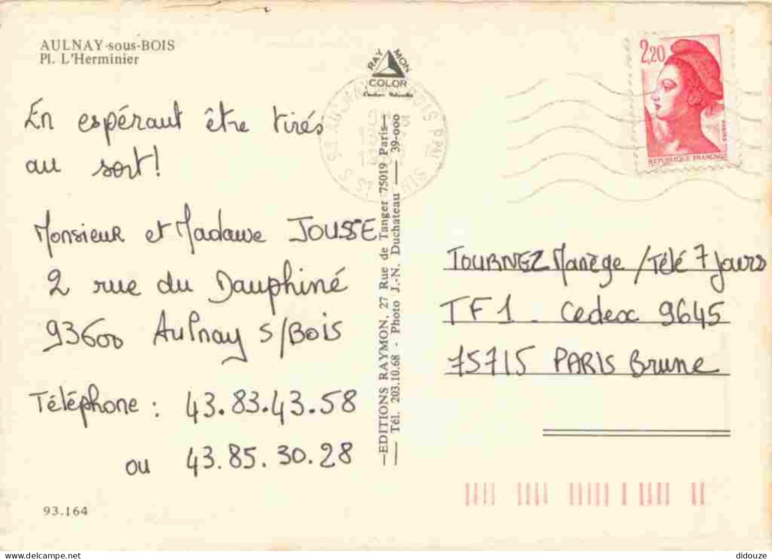 93 - Aulnay Sous Bois - Place L'Herminier - CPM - Voir Scans Recto-Verso - Aulnay Sous Bois