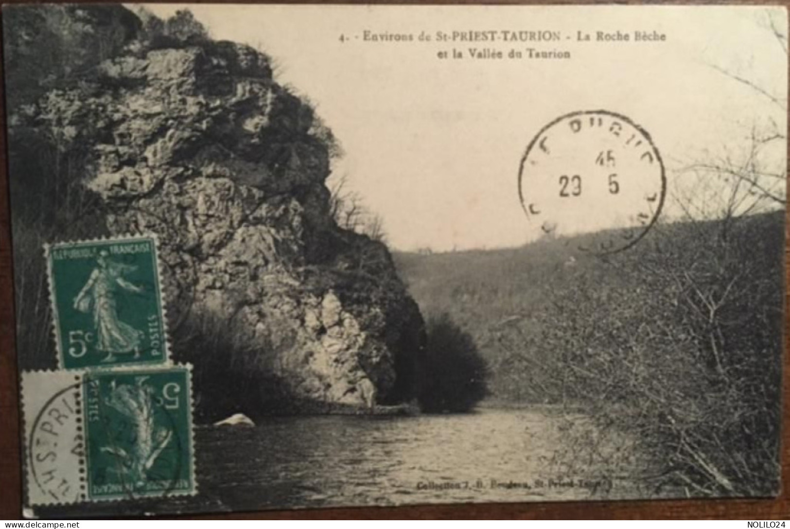 CPA 87 Haute-Vienne, Environs De St-Priest-Taurion, La Roche Bèche Et La Vallée Du Taurion, éd Boudeau, écrite En 1916 - Sonstige & Ohne Zuordnung