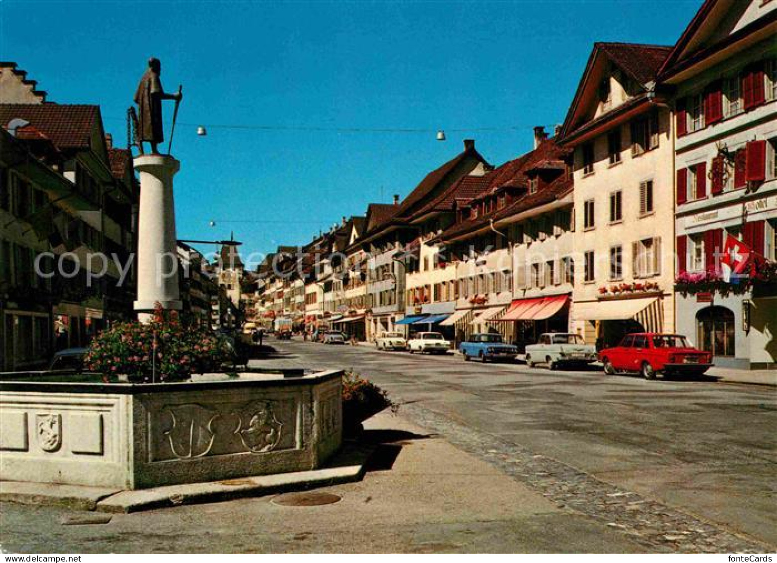 12677449 Willisau Strassenpartie Mit Brunnen Willisau - Other & Unclassified