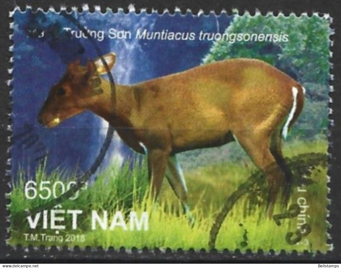 Viet Nam Democratic Republic 2018. Scott #3610 (U) Fauna Of Kon Ka Kinh National Park, Montiacus Truongsonensis - Viêt-Nam