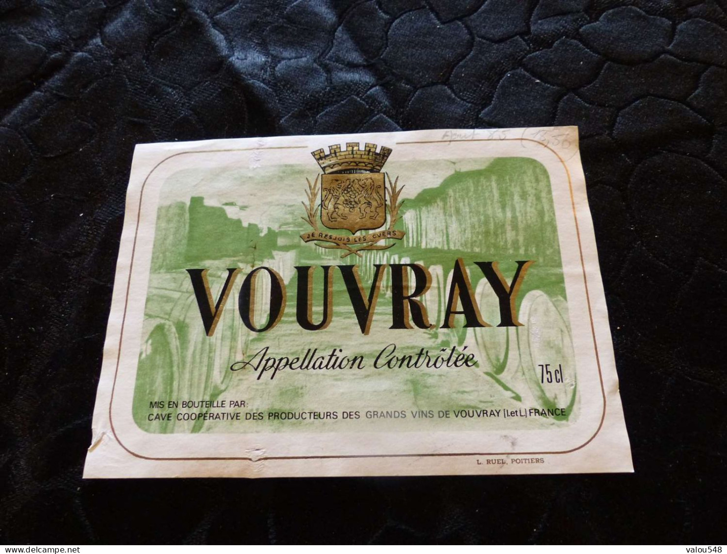 E-5 , Etiquette De Vin, Vouvray, Appellation Contrôlée - Champagner