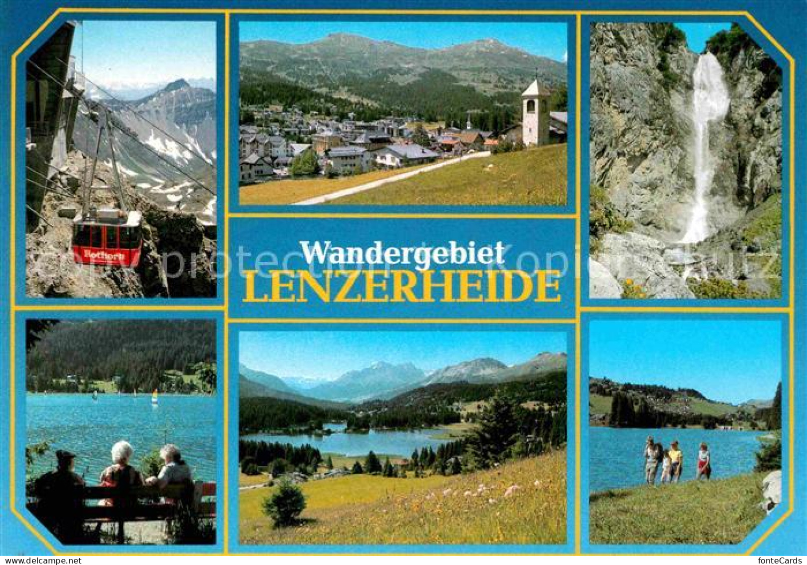 12677307 Lenzerheide GR Wasserfall Seilbahn See Lenzerheide - Autres & Non Classés