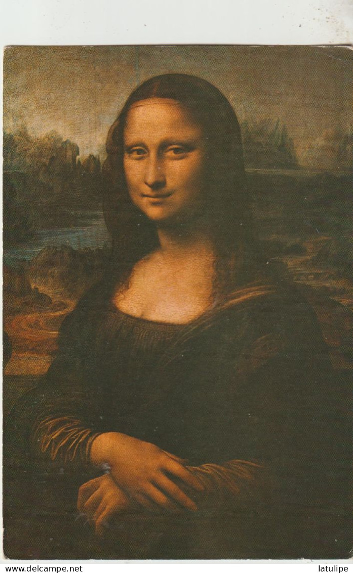 Paris 75  Carte  Circulée Timbrée  La Joconde  ( Mona-Lisa )Oeuvre De Leonard De Vinci 1452-1519 - Louvre