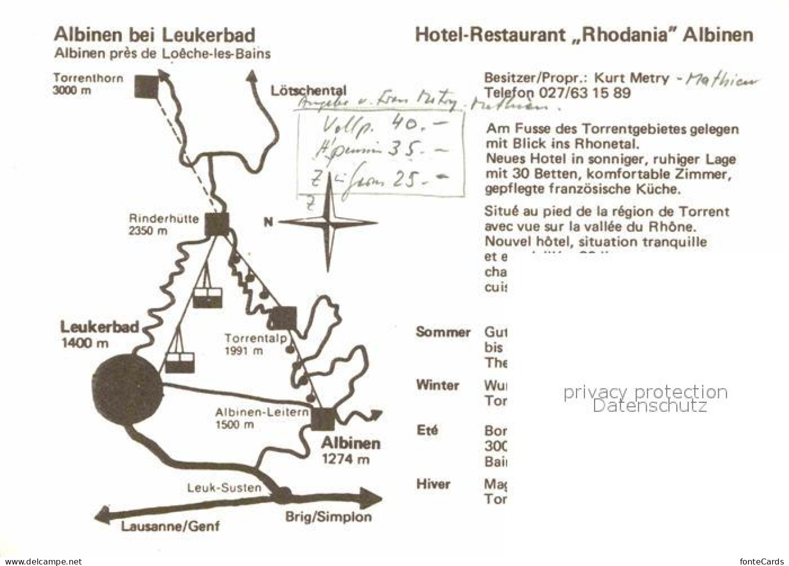 12677017 Albinen VS Panorama Hotel Rhodania Schwimmbad Albinen - Sonstige & Ohne Zuordnung