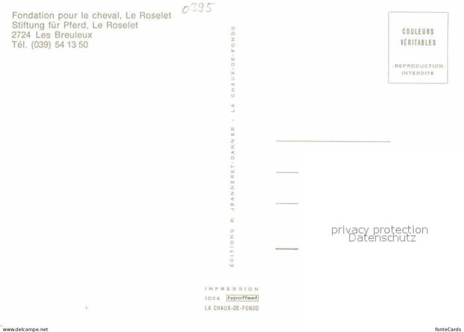 12675697 Les Breuleux Fondation Pour Le Cheval Le Roselet Fliegeraufnahme Les Br - Andere & Zonder Classificatie