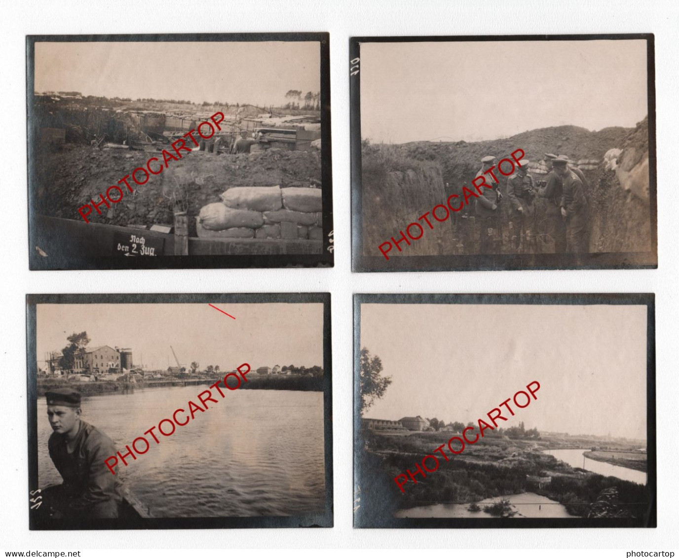 LA BASSE VILLE-DEULEMONT-Hennegau-59-15x PHOTOS Allemandes-Positions-Tranchee-Cimetiere-GUERRE 14-18-1 WK-MILITARIA- - Andere & Zonder Classificatie