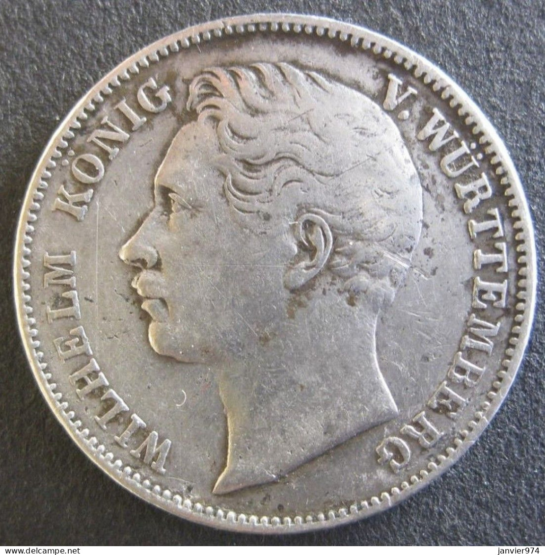 Allemagne. Wurtemberg 1/2 Gulden 1861 Wilhelm I , En Argent , KM# 604 - Monedas Pequeñas & Otras Subdivisiones