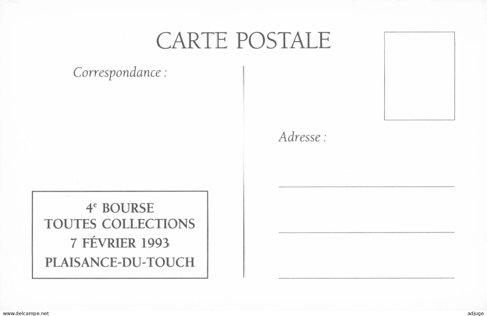 CPM-31- PLAISANCE-du-TOUCH - Bourse Ttes Collections 1993 - Reproduction D'une CPA De PLAISANCE - Andere & Zonder Classificatie