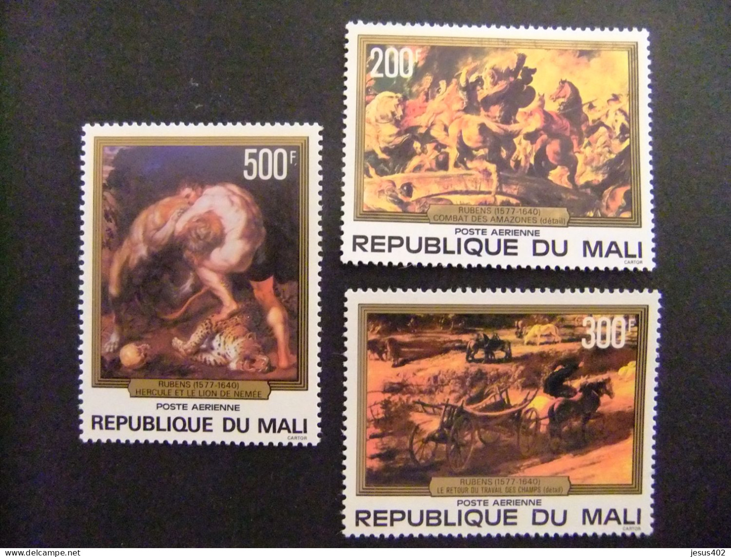 56 MALI REPUBLICA De MALI 1977 / PINTURAS De RUBENS / YVERT PA 315 /317 MNH - Rubens