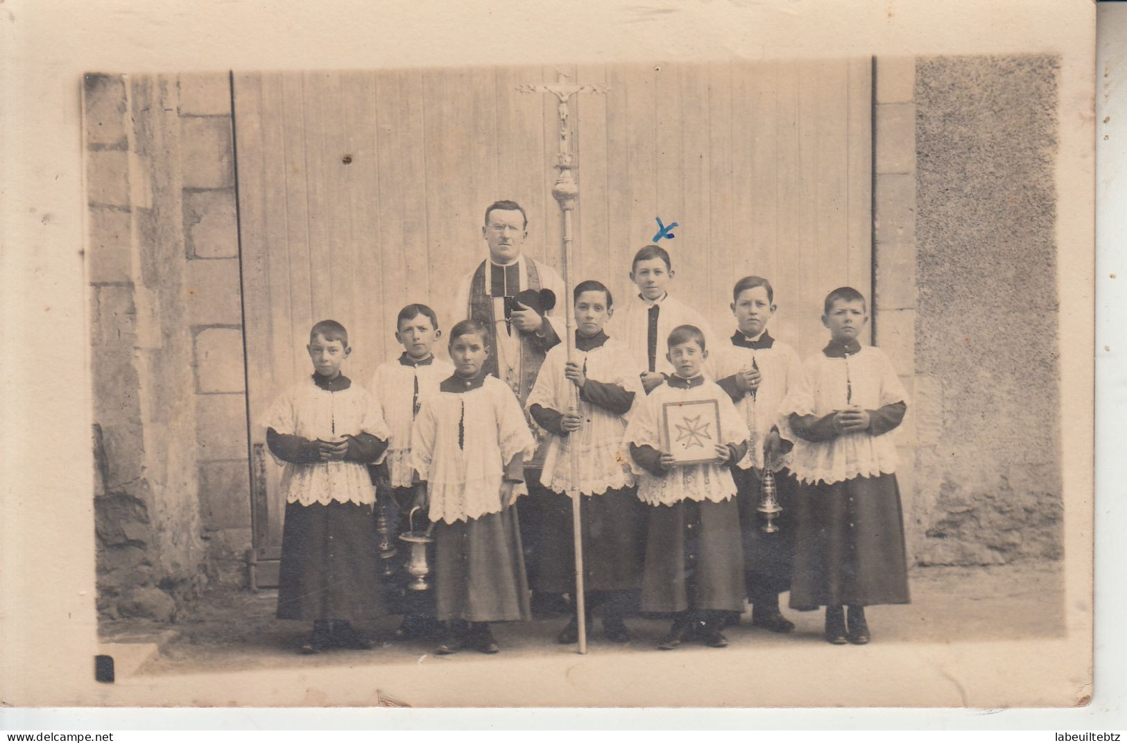 CARTE PHOTO - André Enfant De Coeur Et Abbé LAIDET à CONTINOIR    PRIX FIXE - Sonstige & Ohne Zuordnung