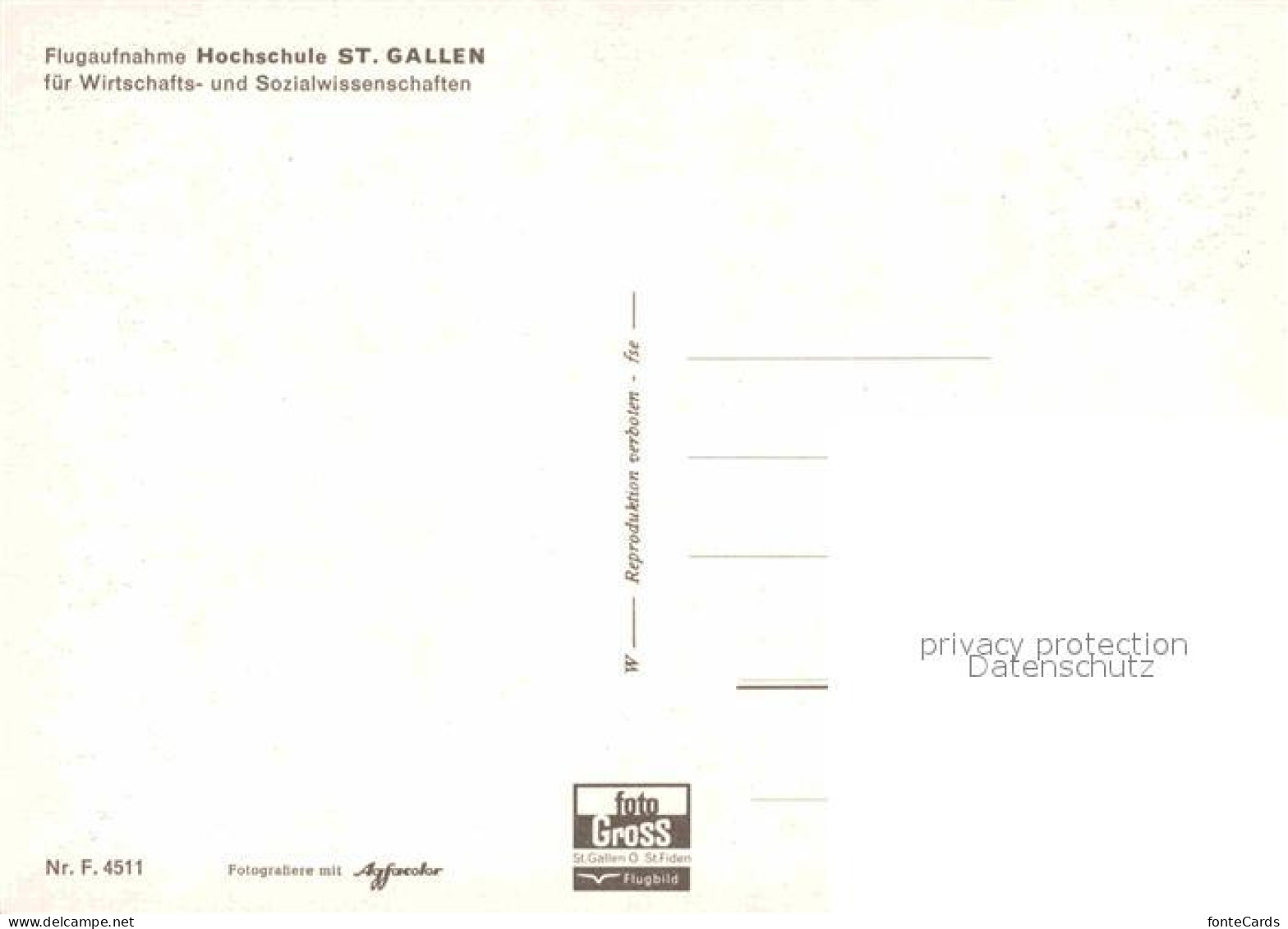 12668817 St Gallen SG Fliegeraufnahme Hochschule Fuer Wirtschafts- Und Sozialwis - Sonstige & Ohne Zuordnung