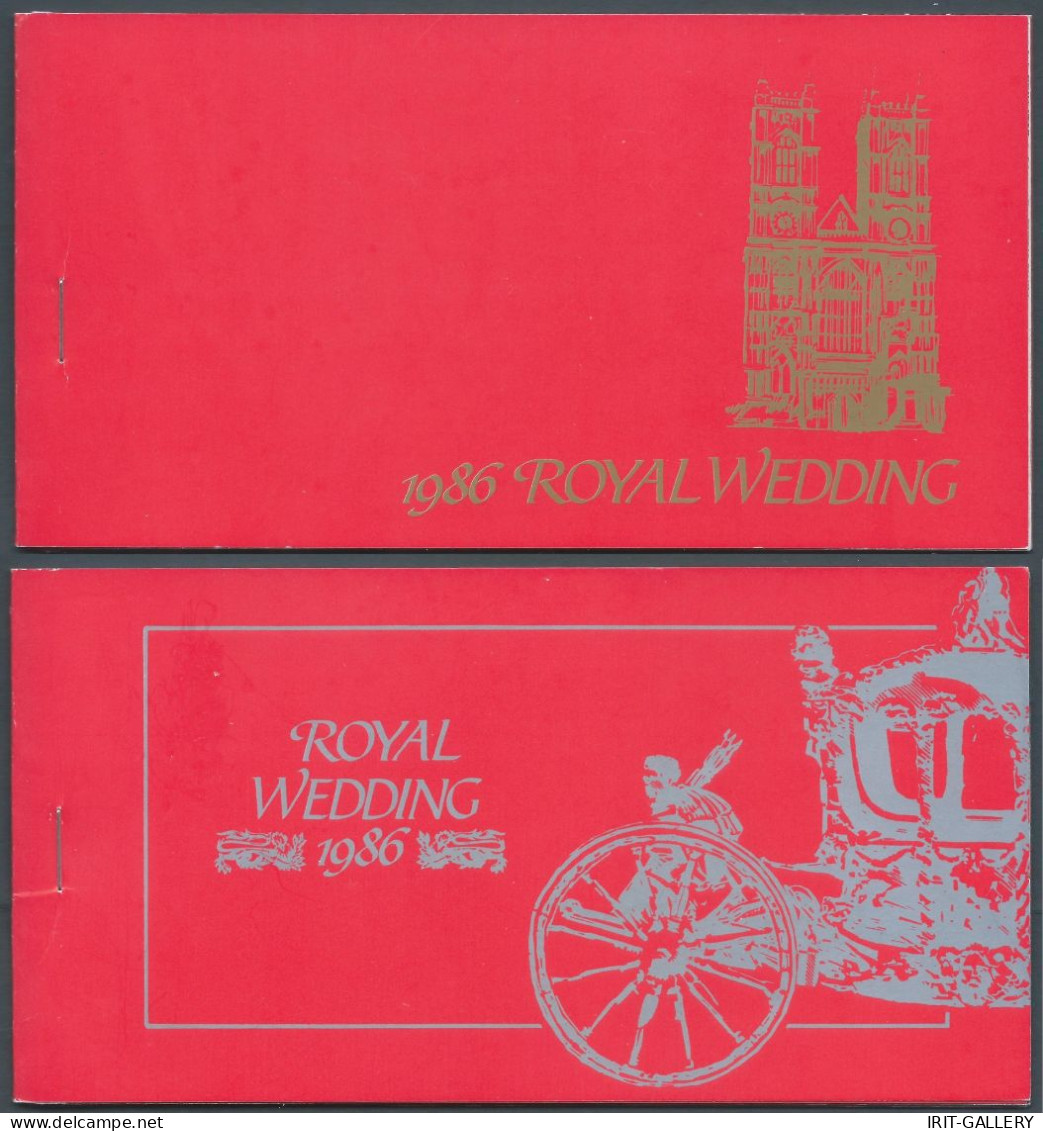 Tuvalu,1986 Royal Wedding Of Prince Andrew And Miss Sarah Ferguson,two Booklets With Blocks Of Four Stamps,Perf & Imperf - Tuvalu