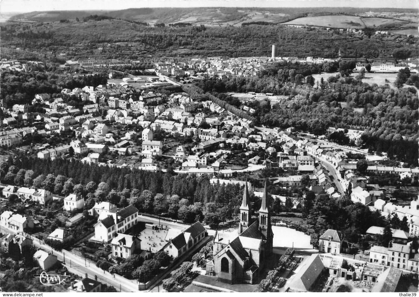 Le Creusot Vue Aérienne Cim Quartier St Henri - Le Creusot