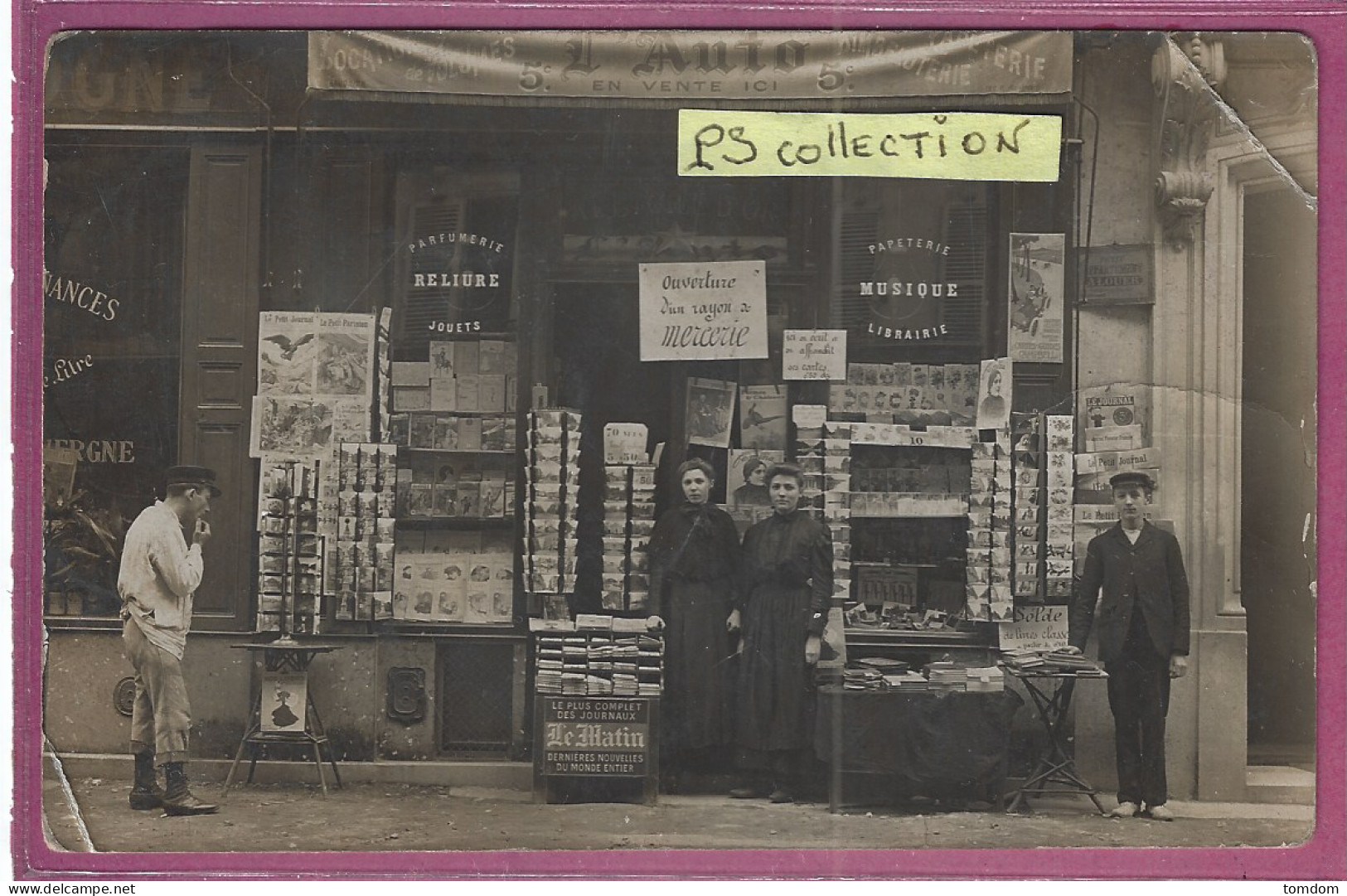 Neuilly (92)***Marchandes De Cartes Postales "A L'Etoile D'Or" (carte Photo En L'état) - Neuilly Sur Seine